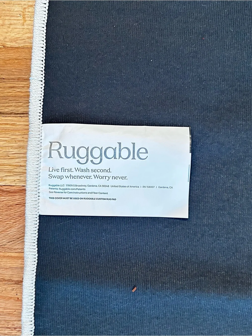 Ruggable Winter Toile Nostalgic print Blue Flat Woven Rug 2x3